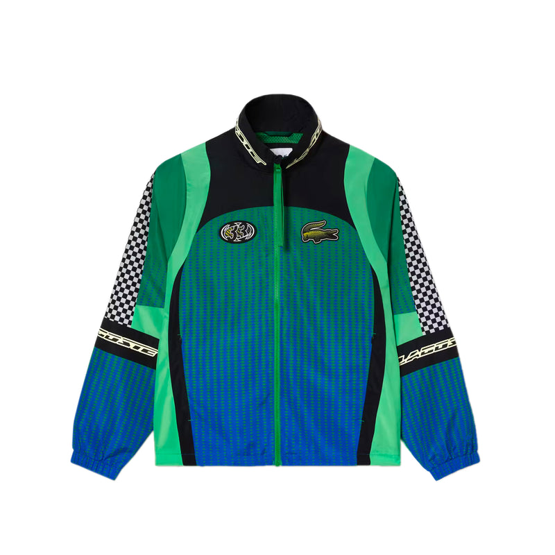 Lacoste Mens Ombre Checkerboard Print Track Jacket