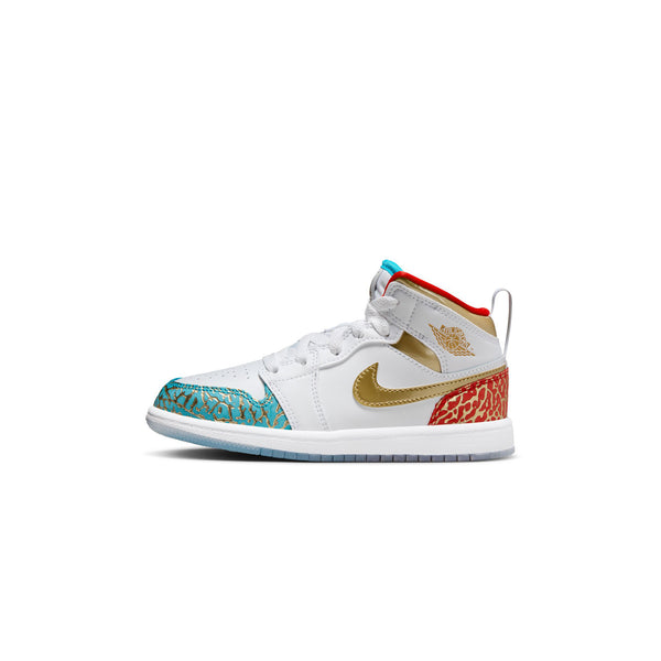 Air Jordan 1 Little Kids Mid Sneaker School Shoes