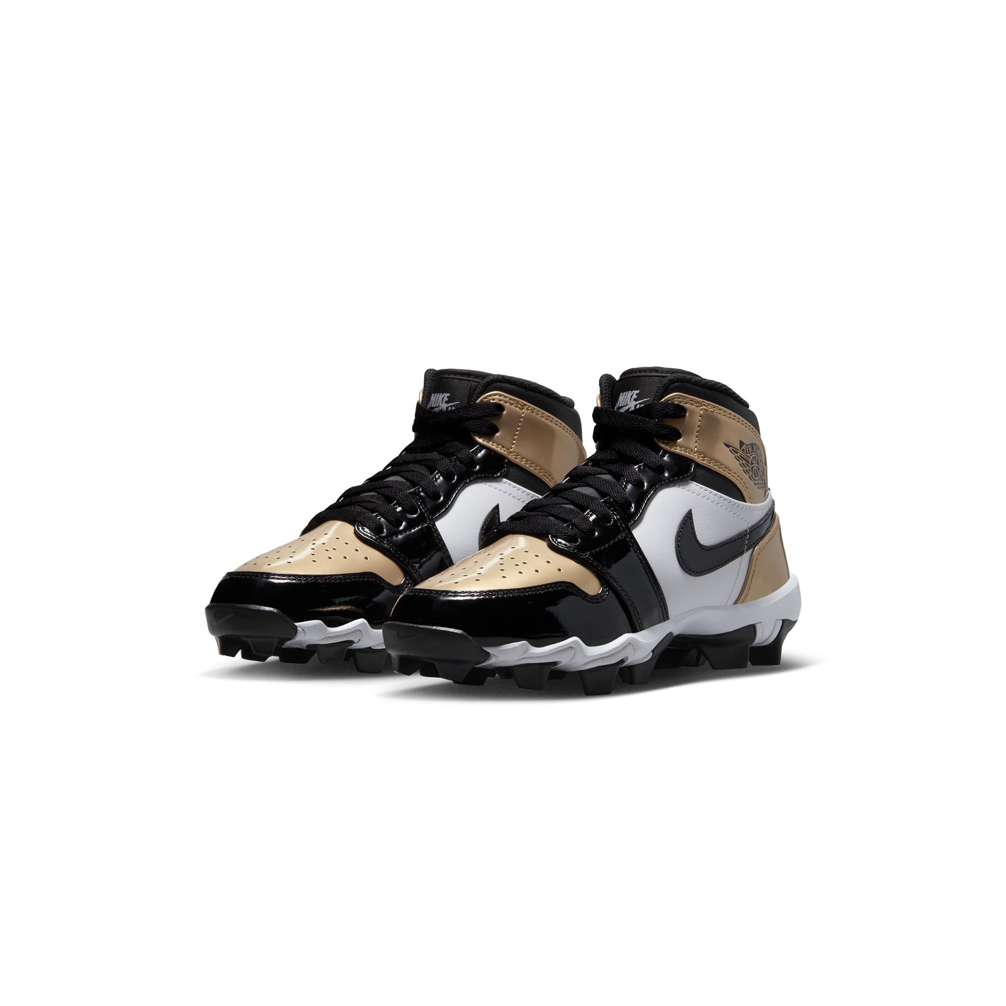 jordan 1 cleats gold