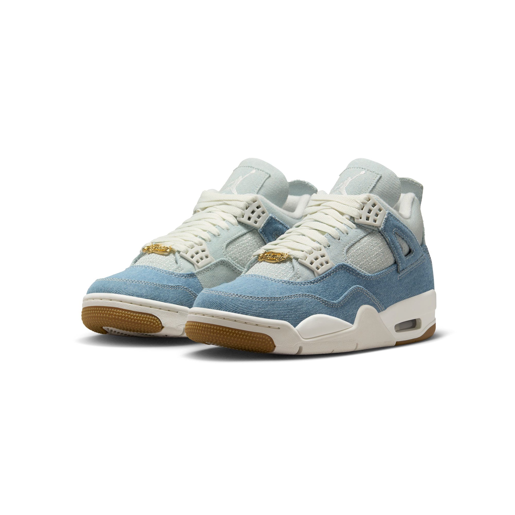 Air Jordan 4 Womens Retro Tex Denim "Worn Blue" Shoes