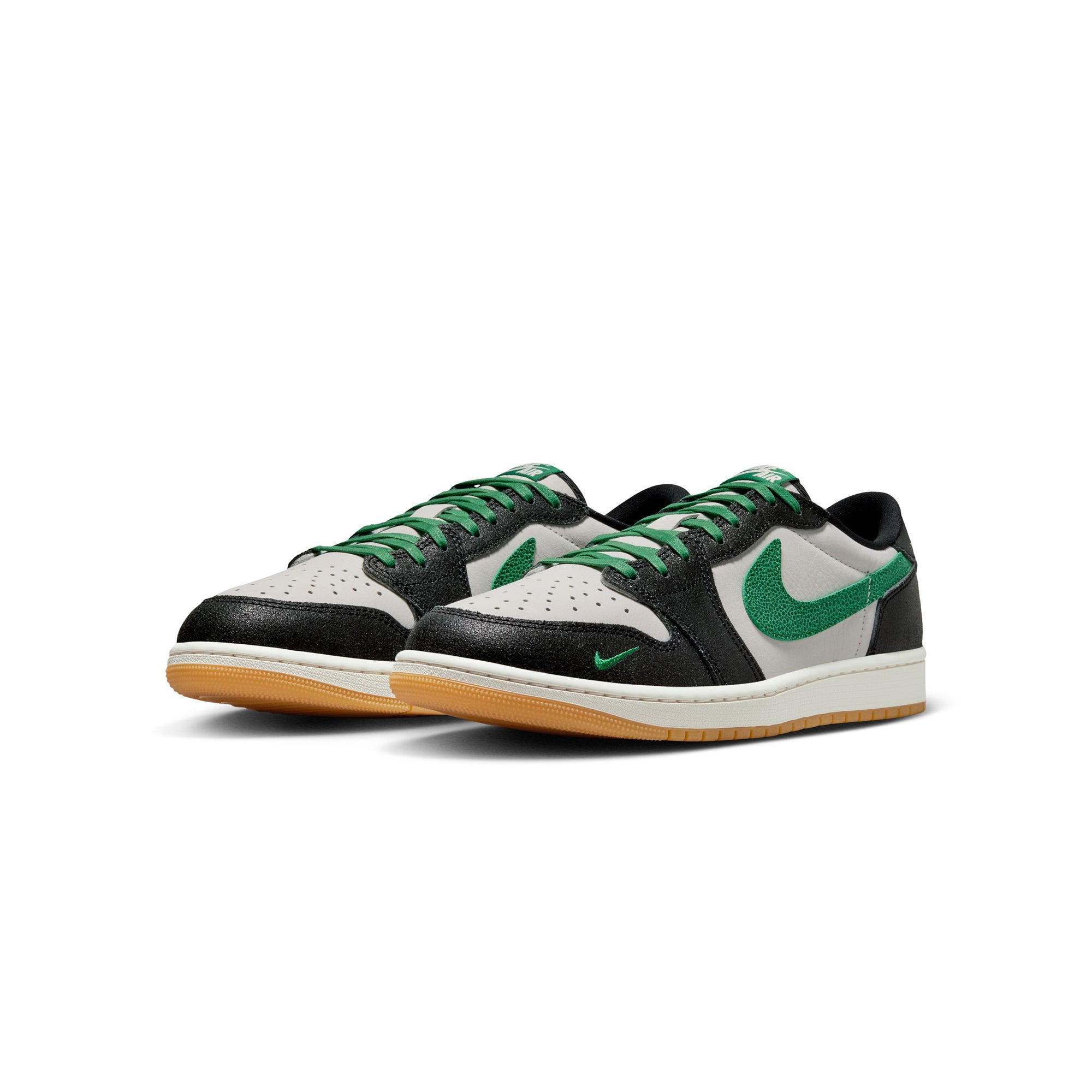 Air Jordan 1 Mens Retro Low OG "Phantom and Pine Green" Shoes