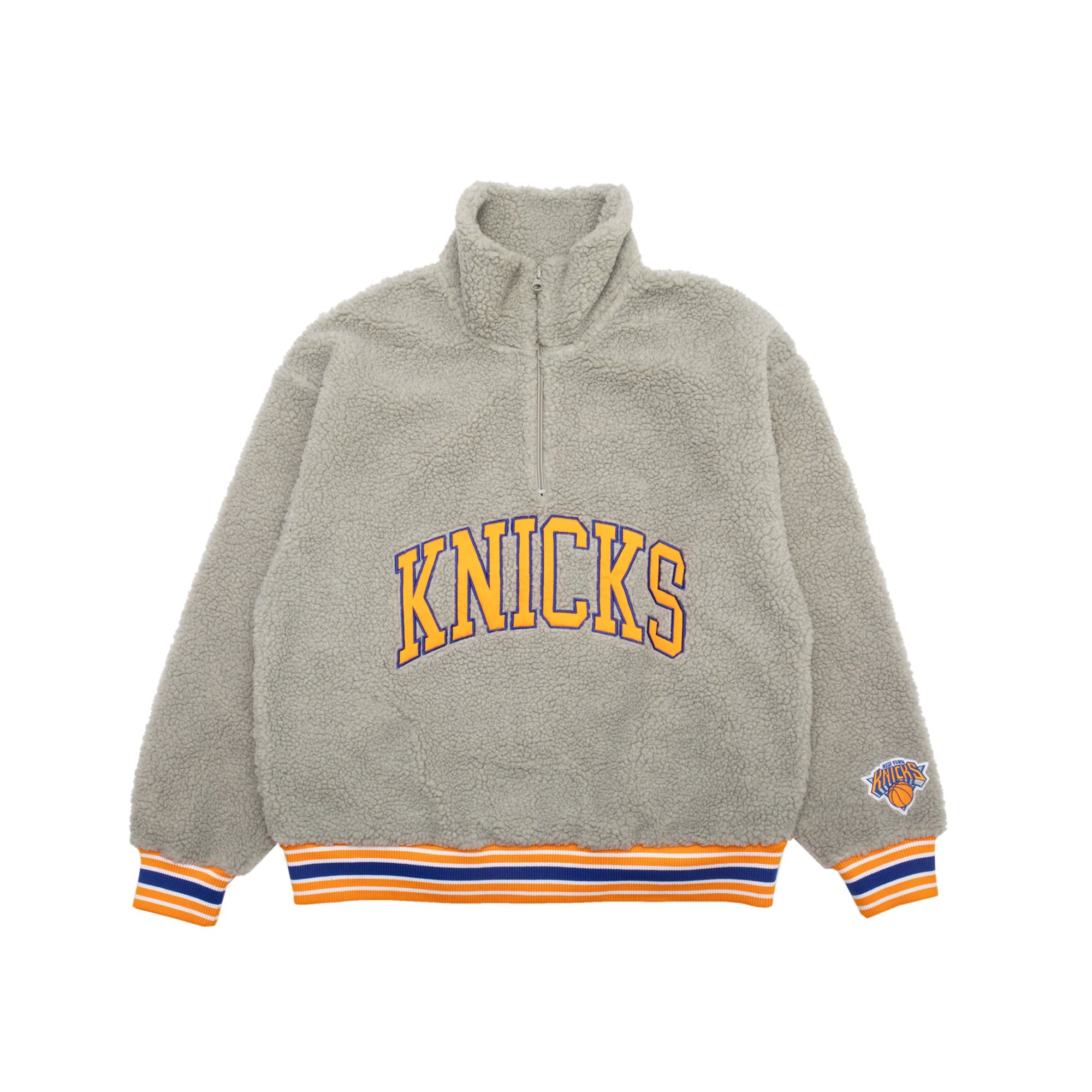 QORE x Knicks Mens Team Sherpa Fleece Sweatshirt
