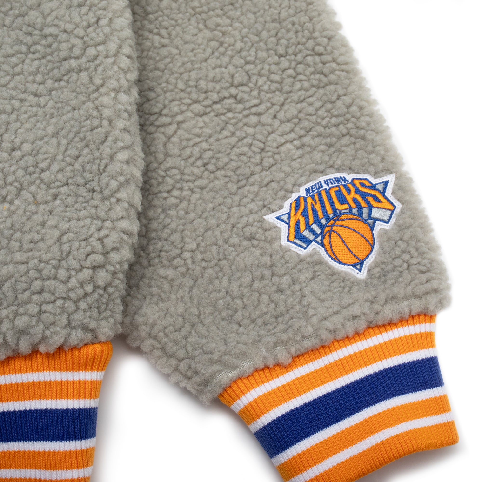 QORE x Knicks Mens Team Sherpa Fleece Sweatshirt
