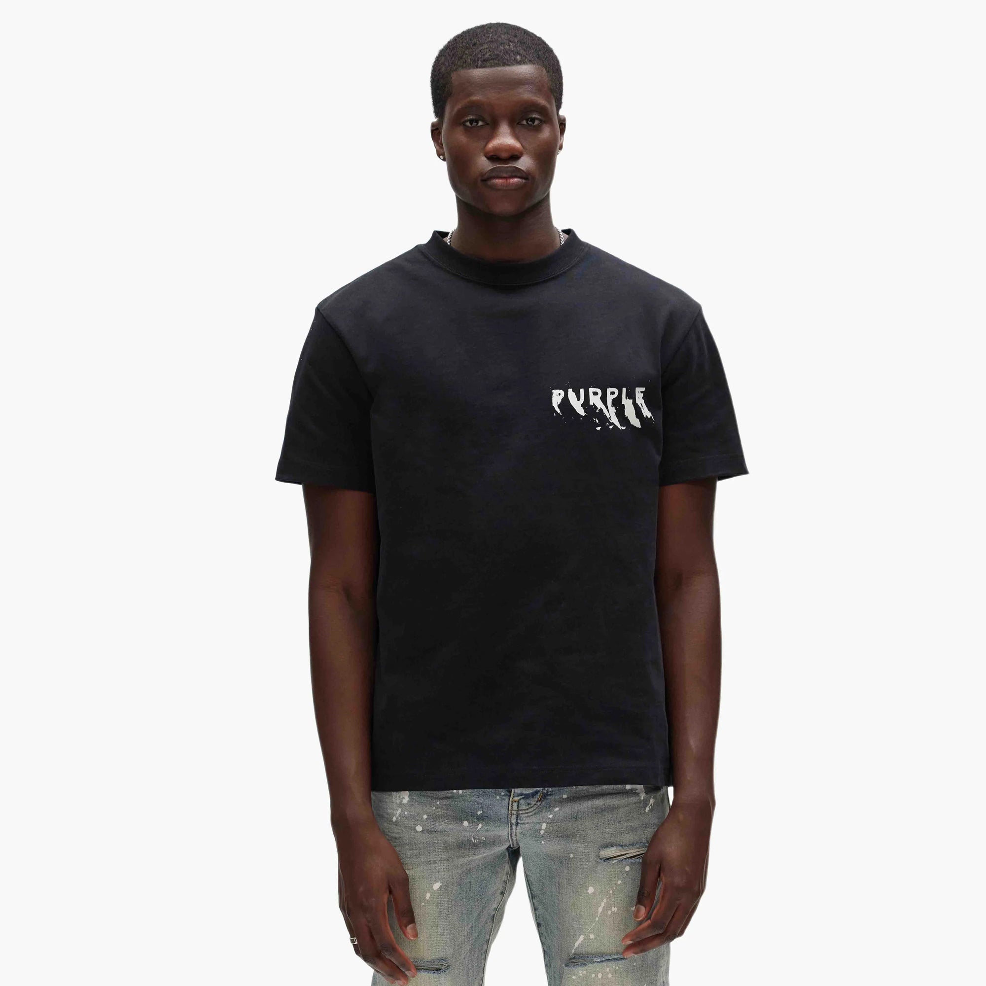Purple Brand Mens Painted Wordmark Tee