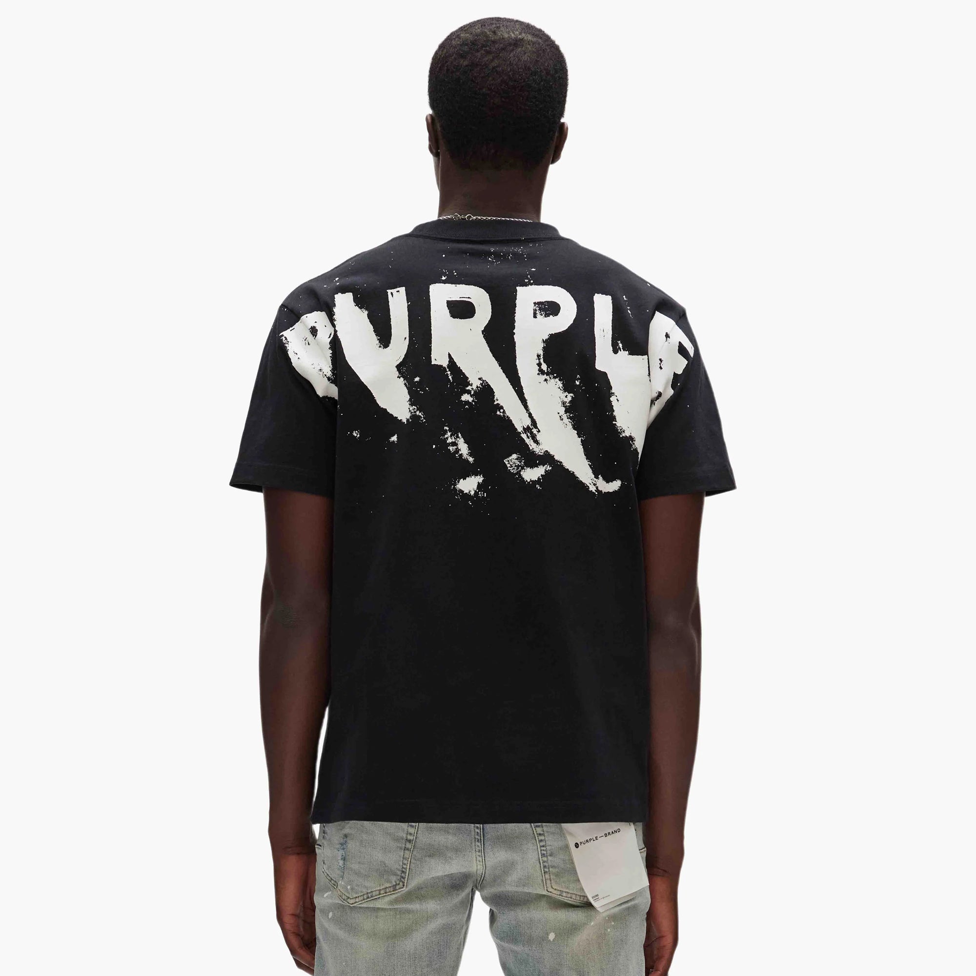 Purple Brand Mens Painted Wordmark Tee