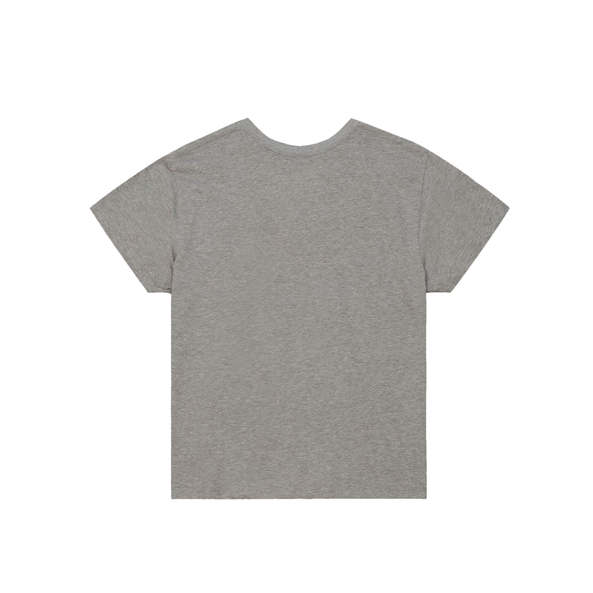 Grey Heather and orange  T-Shirt on a white background