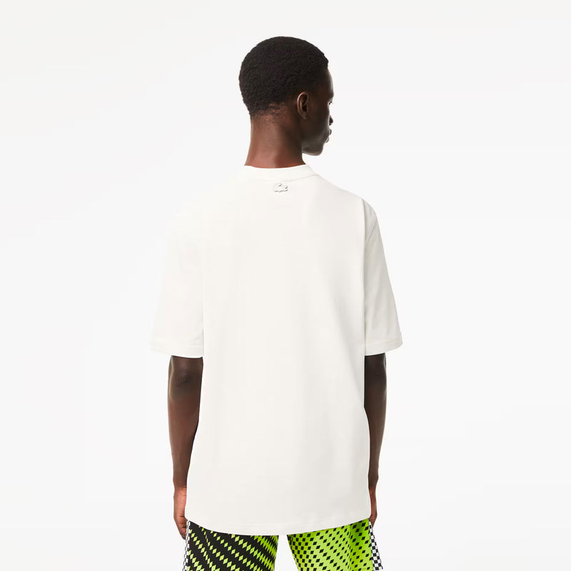 Lacoste Mens Loose Fit Cotton Jersey Print T-Shirt
