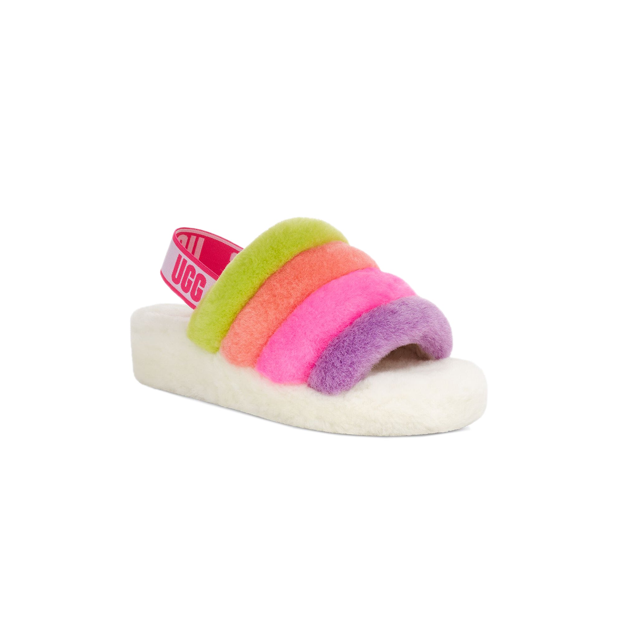 Ugg Womens Fluff Yeah Slide 'White Multi'