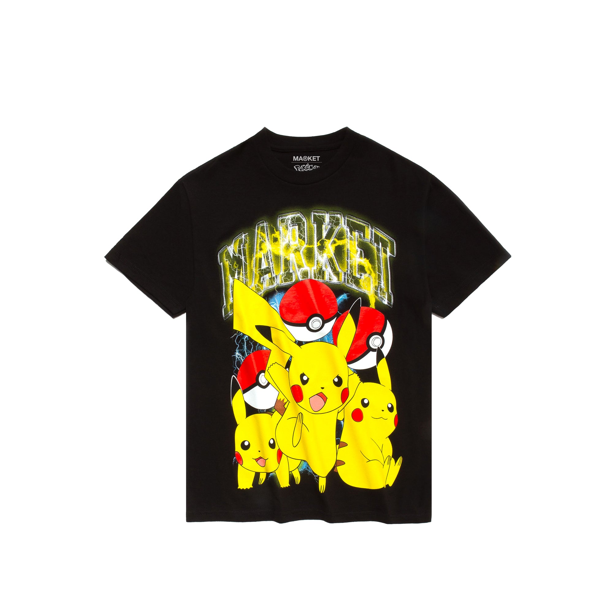 Market x Pokemon Mens Pikachu Electric Shock T-Shirt
