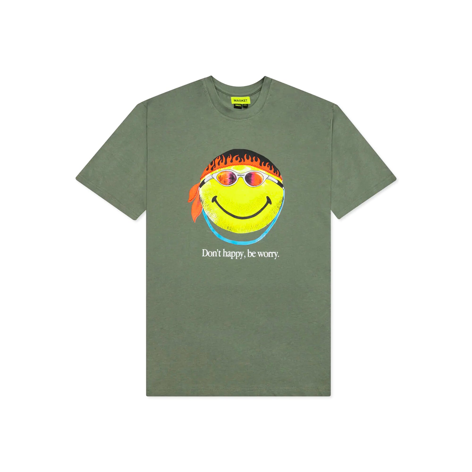 Market Mens Smiley Don't Happy, Be Worry SS Tee