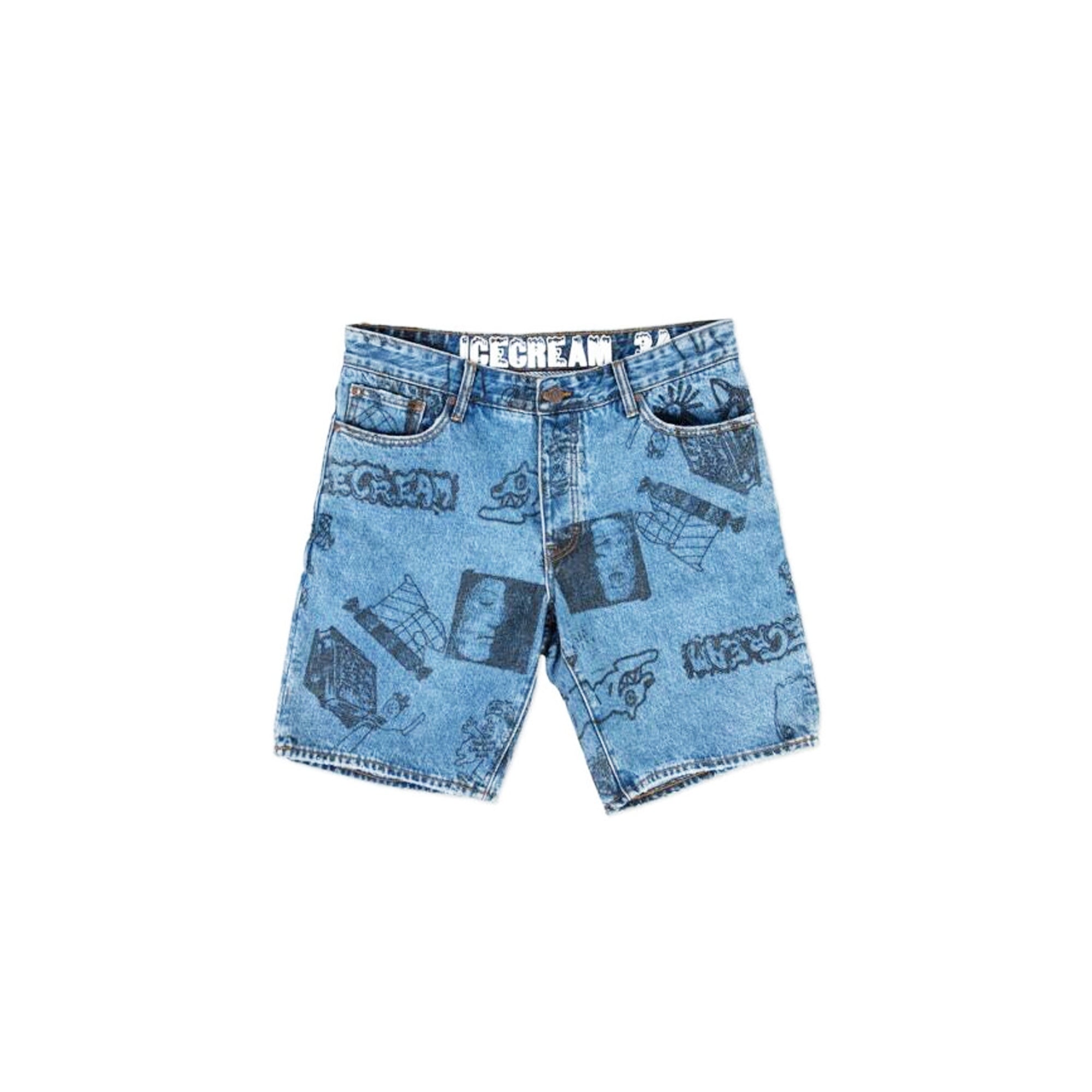 ICECREAM Mens Sun Out Jean Shorts