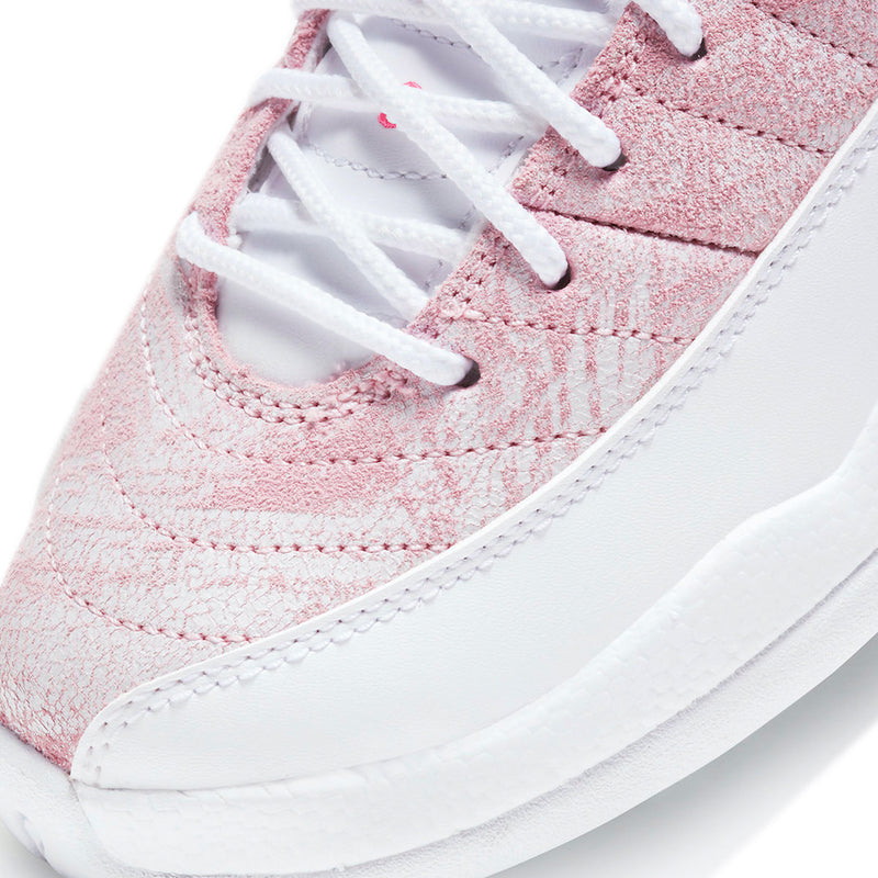 Air Jordan 12 Youth Retro 'White/Arctic Punch-Hyper Pink' Shoes