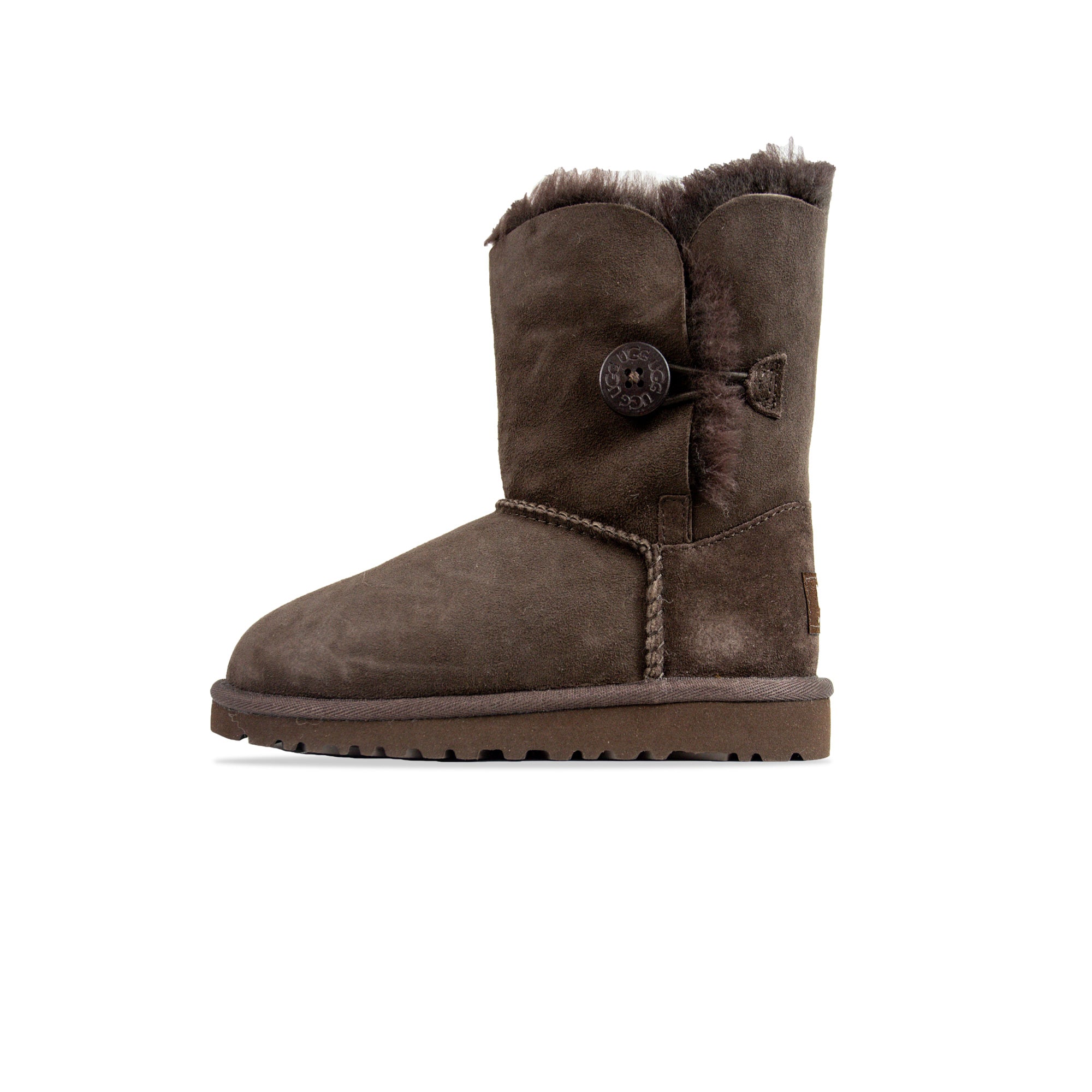 UGG Little Kids Bailey Button Boots Chocolate