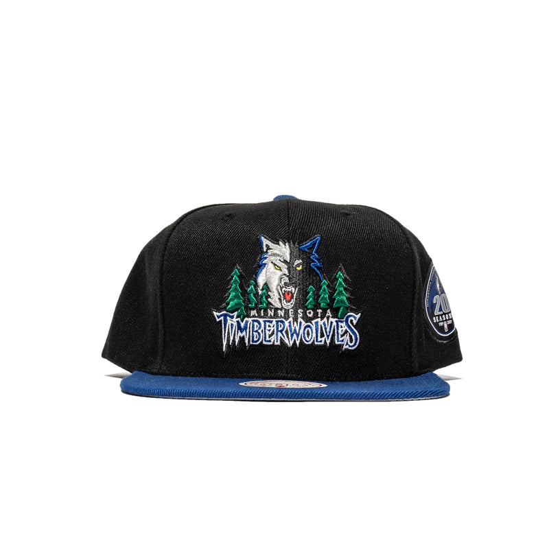 Mitchell & Ness Minnesota Timberwolves Patches 2 Tone HWC Hat 'Black/Blue'