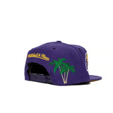 Mitchell & Ness Mens Los Angeles Lakers Champ Patch Snapback 'Purple'