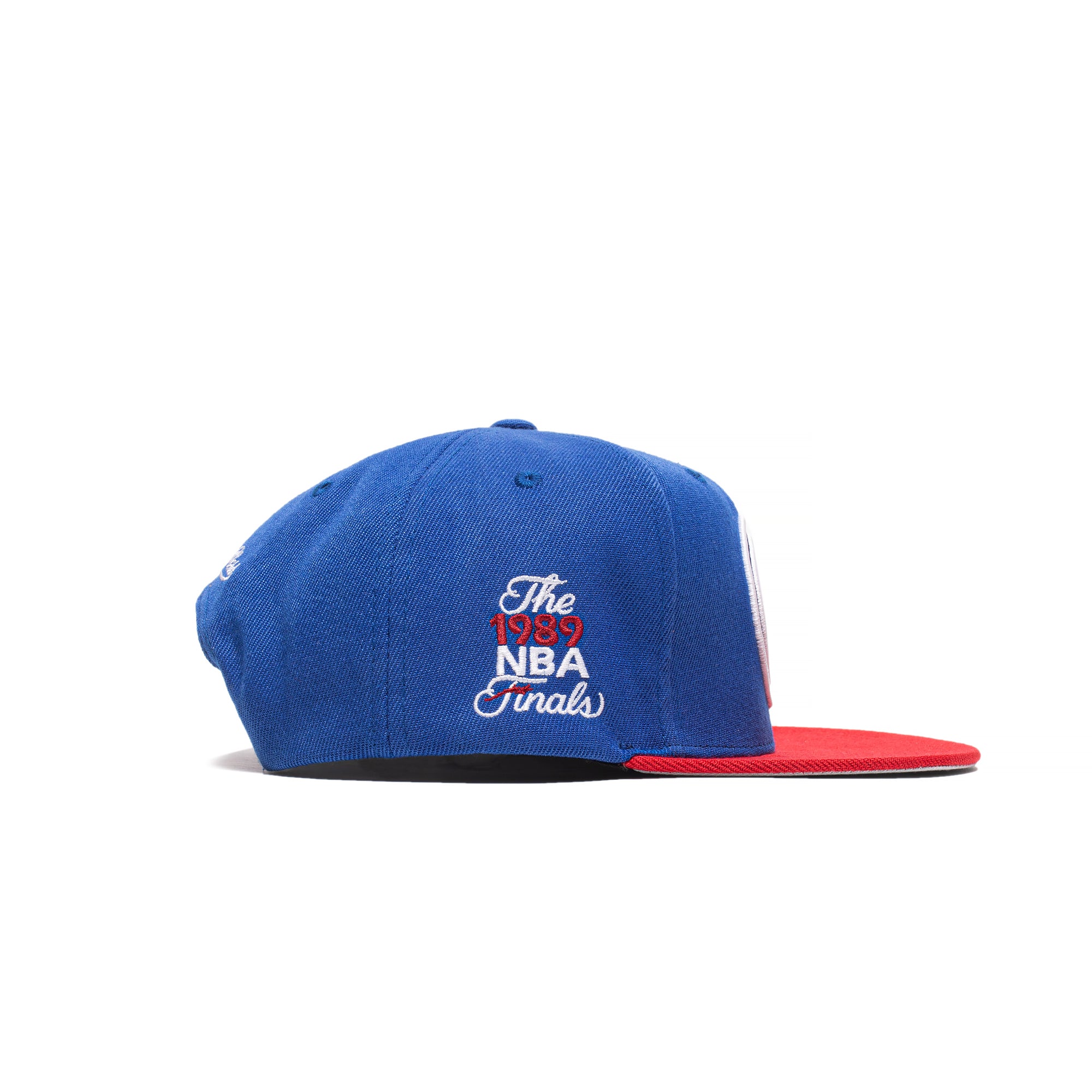 Mitchell & Ness Mens Detroit Pistons Finals Patch Snapback 'Royal/Red'