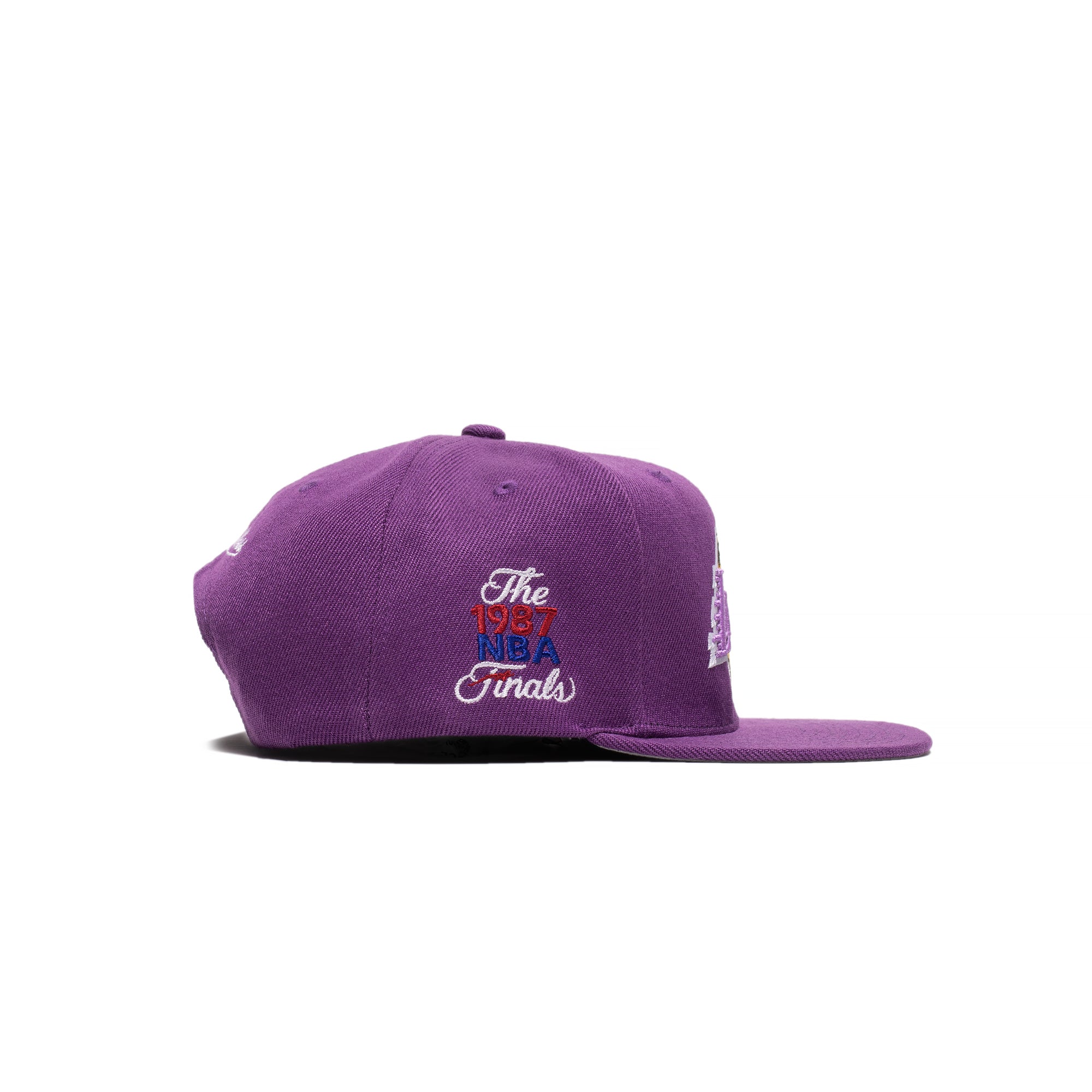 Mitchell & Ness Mens Los Angeles Lakers Finals Patch Snapback 'Purple'