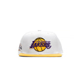 Mitchell & Ness Mens Los Angeles Lakers Finals Patch Snapback 'White/Yellow'