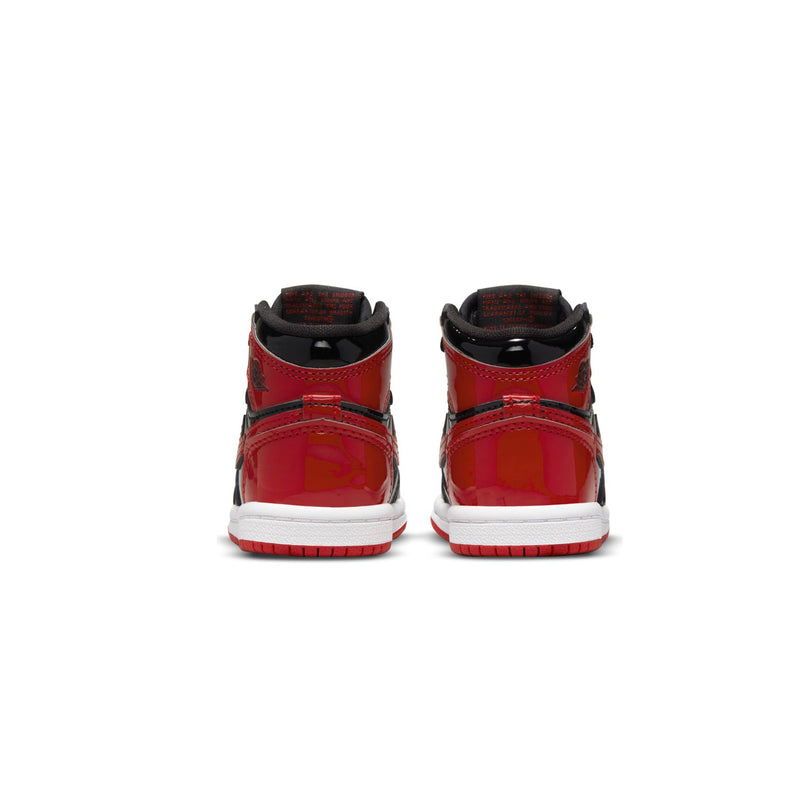Air Jordan Infants 1 Retro High OG TD Shoes 'Bred Patent'