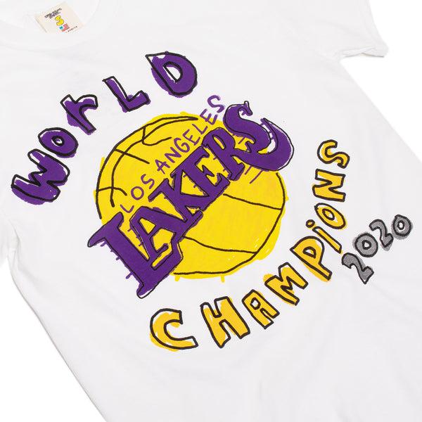 After School Special Mens Lakers World Champs 2020 T-Shirt 'White'