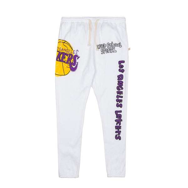 After School Special Lakers Sweat Pants 'White'