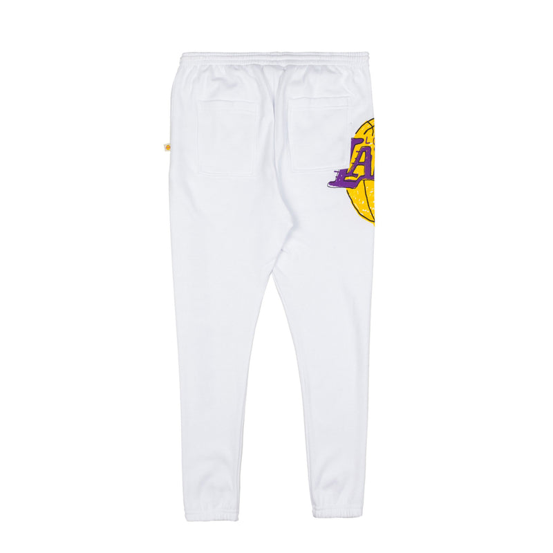 Men's After School Special White Los Angeles Lakers Sweatpants