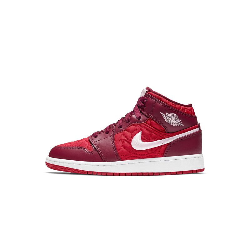 Air Jordan Youth Jordan 1 Mid SE ' Red Quilt' Shoes