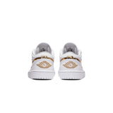 Air Jordan Womens 1 Low SE "White Metallic Gold" Shoes