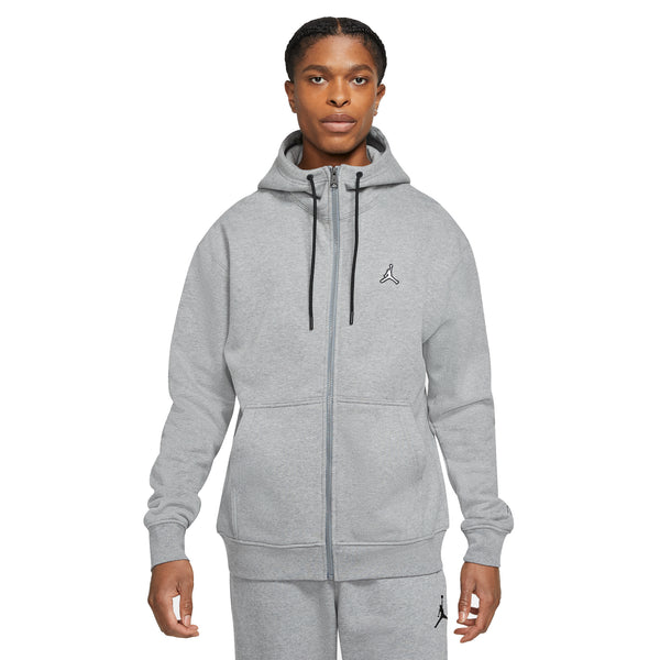 Air Jordan Mens Fleece Full-Zip Hoodie Carbon Heather