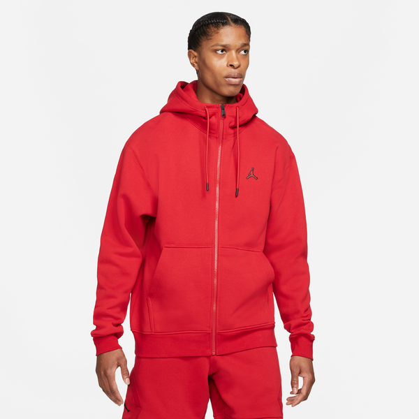 Air Jordan Mens Fleece Full-Zip Hoodie Gym Red