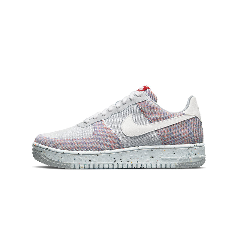 Nike Mens Air Force 1 Crater Flyknit Shoes Wolf Grey/White