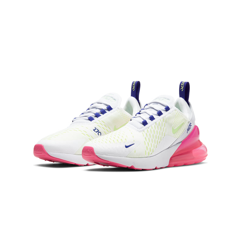 Nike Womens Air Max 270 Shoes 'White/Volt Pink'