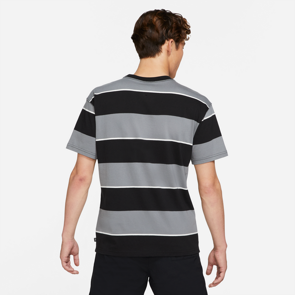 Nike SB Mens Striped Skate T-Shirt Black