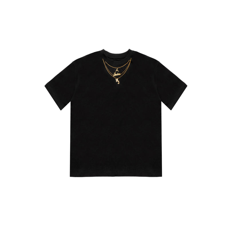 Air Jordan Womens Heritage Gold Chain T-Shirt 'Black' – Renarts