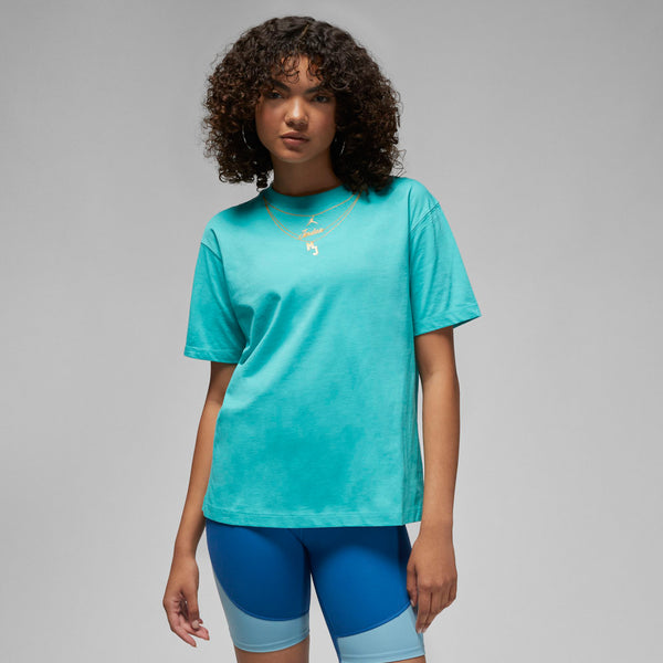 Air Jordan Womens Heritage Gold Chain T-Shirt 'Washed Teal'