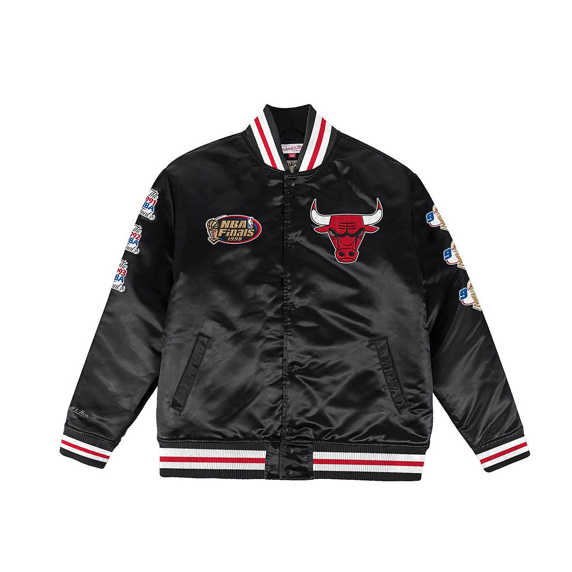 Mitchell & Ness Mens Champ City Satin Chicago Bulls Jacket