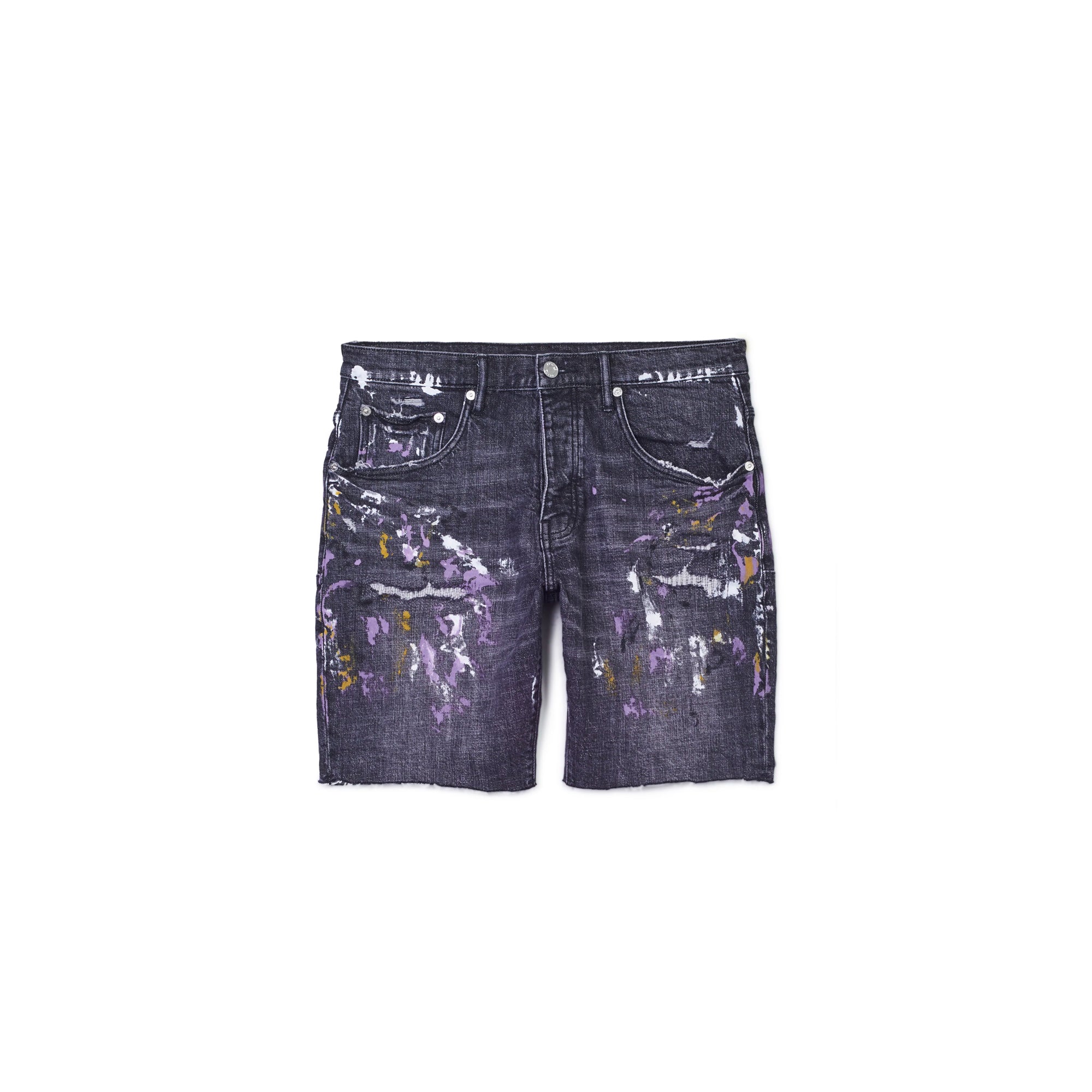 Purple Brand Mens Aged Vintage Black Destroy Shorts