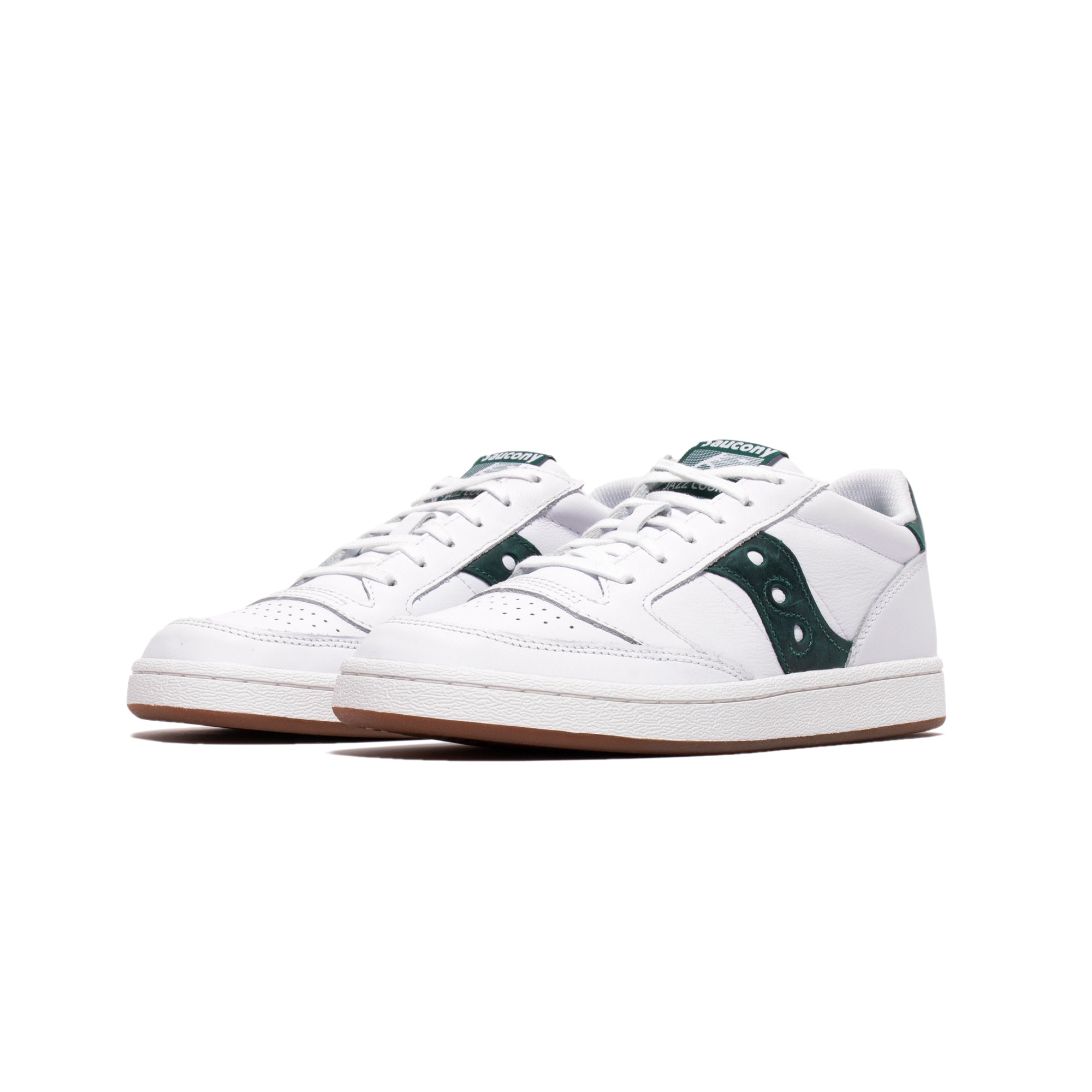 Saucony Mens Jazz Court Shoes 'White/Green'