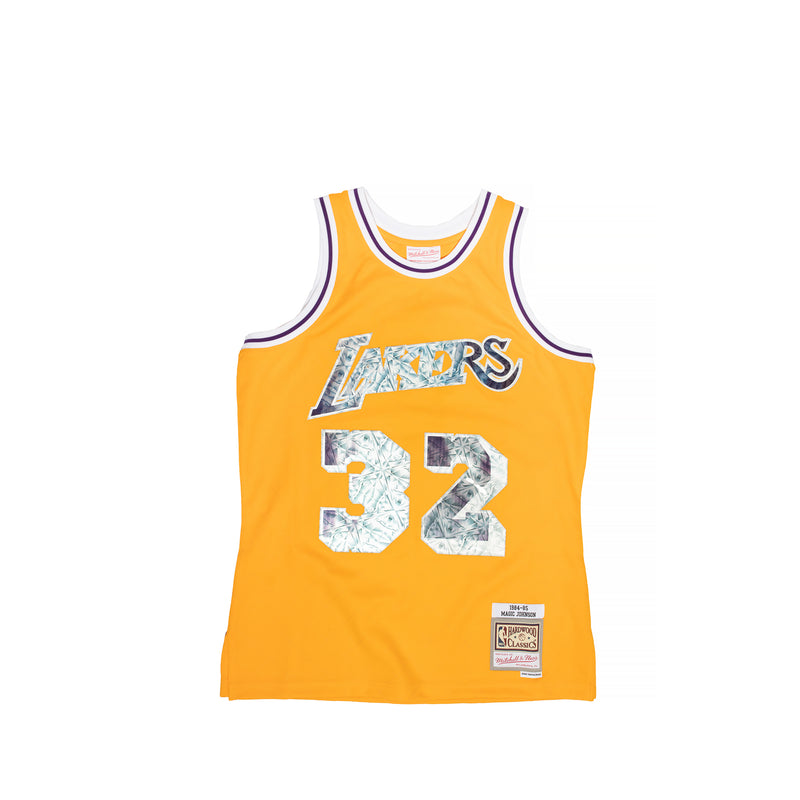 Mitchell & Ness Mens Magic Johnson 75th Anniversary Los Angeles Lakers Swingman Jersey M
