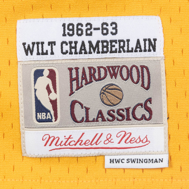 Mitchell & Ness Mens Wilt Chamberlain San Francisco Warriors Swingman Jersey 'Light Gold'