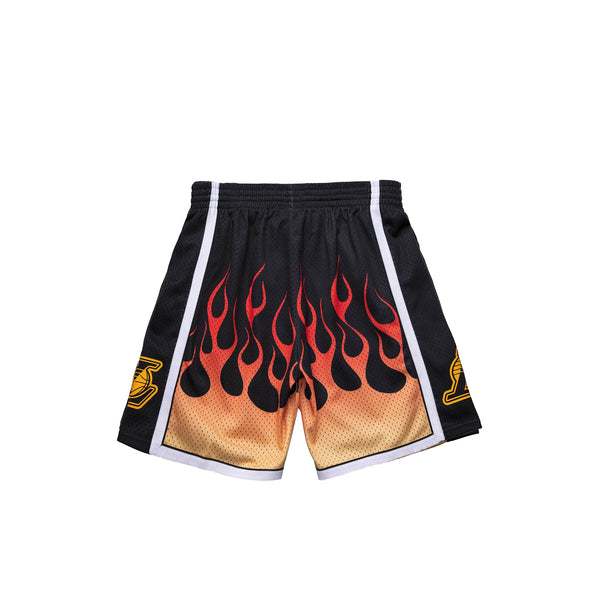 Mitchell & Ness NBA Flames Lakers 09 'Black' Swingman Shorts