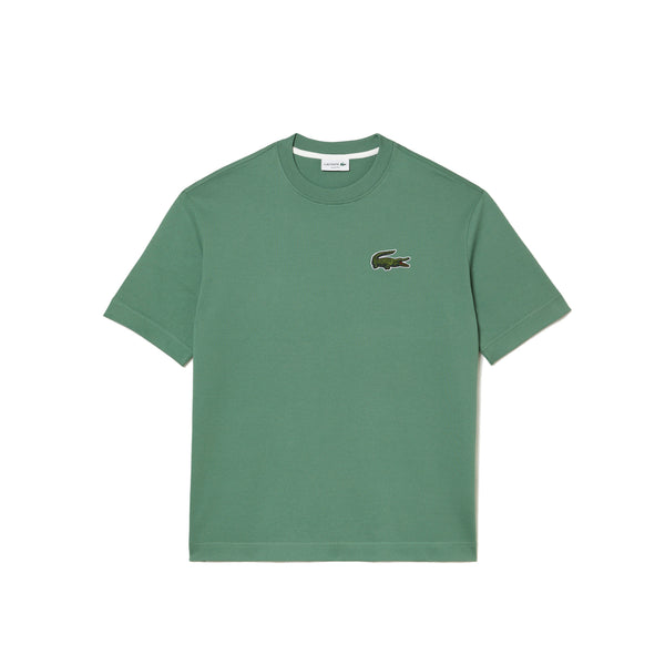 Lacoste Mens Loose Fit Large Crocodile Organic Cotton SS Tee